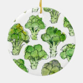 Broccoli - Formeel Keramisch Ornament (Achterkant)