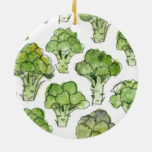 Broccoli - Formeel Keramisch Ornament (Achterkant)