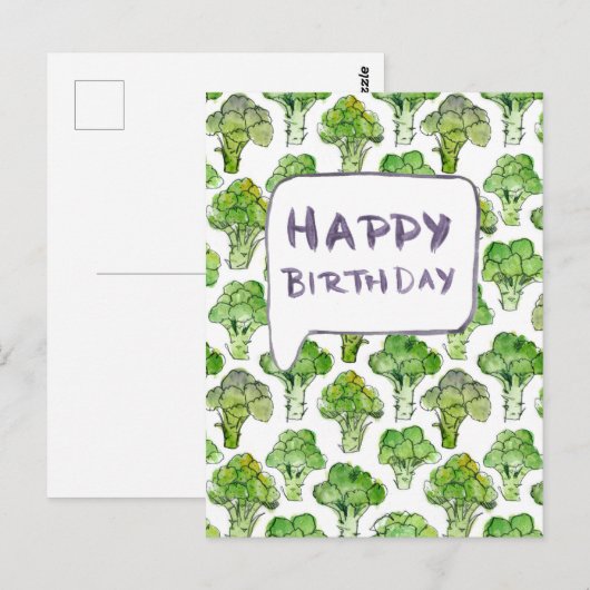 Broccoli – Gefeliciteerd Briefkaart (Voorkant / Achterkant)