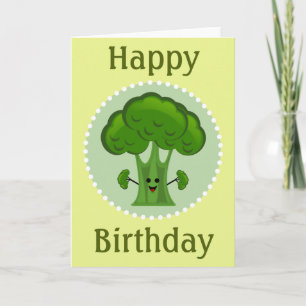 Broccoli Gelukkig Verjaardag Kaart