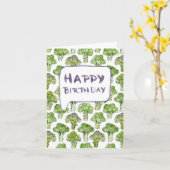 Broccoli – Gelukkige Verjaardag Kaart (Gele Bloem)