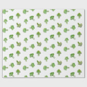 Broccoli - Gestreept - Open Cadeaupapier (Vlak)