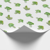 Broccoli - Gestreept - Open Cadeaupapier (Hoek)