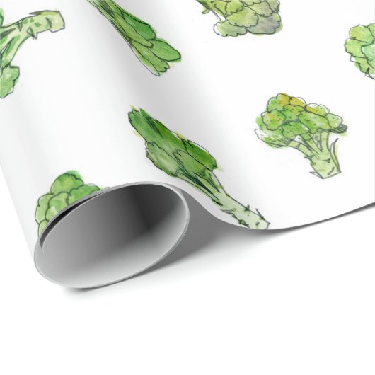 Broccoli - Gestreept - Open Cadeaupapier (Rol Hoek)