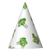 Broccoli - Gestreept - Open Feesthoedjes (Voorkant)