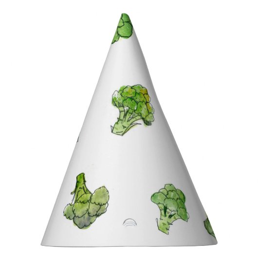 Broccoli - Gestreept - Open Feesthoedjes (Rechts)