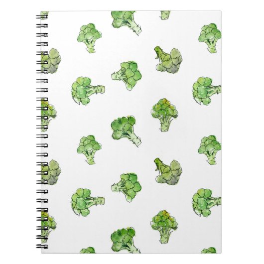 Broccoli - Gestreept - Open Notitieboek (Voorkant)