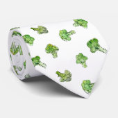 Broccoli - Gestreept - Open Stropdas (Opgerold)