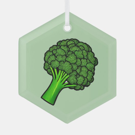 Broccoli Glas Ornament (Voorkant)