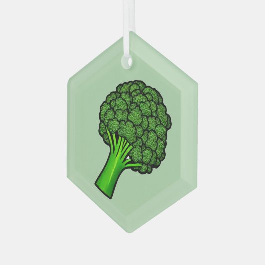 Broccoli Glas Ornament (Voorkant links)