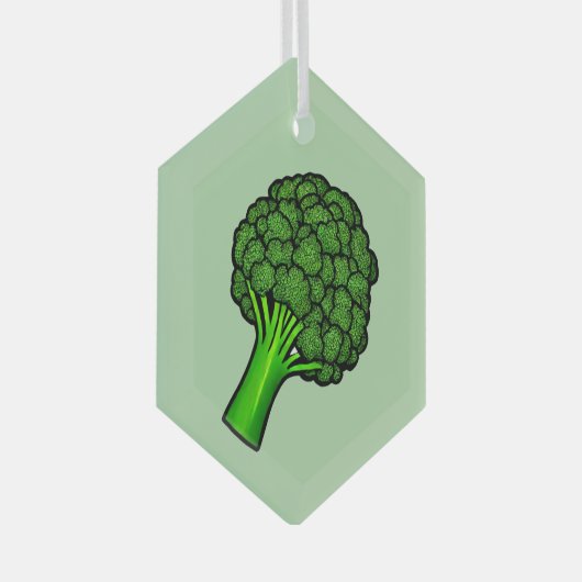 Broccoli Glas Ornament (Voorkant Rechts)