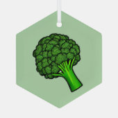 Broccoli Glas Ornament (Achterkant)