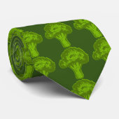 Broccoli Grafisch Stropdas (Opgerold)