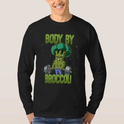 Broccoli Gym Weight Training Body By Broccoli T-shirt (Voorkant)