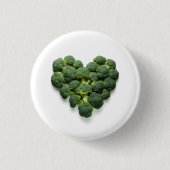 Broccoli-hart Ronde Button 3,2 Cm (Voorkant)