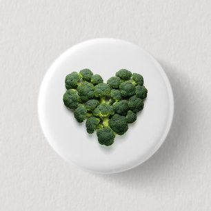 Broccoli-hart Ronde Button 3,2 Cm