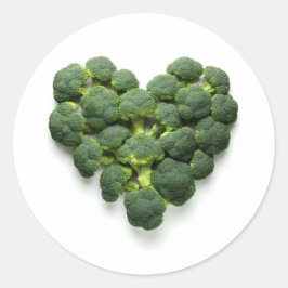Broccoli-hart Ronde Sticker
