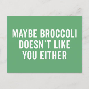 Broccoli houdt niet van je grappige citaat briefkaart