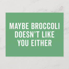 Broccoli houdt niet van je grappige citaat briefkaart