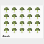 Broccoli illustratie ronde sticker (Vel)