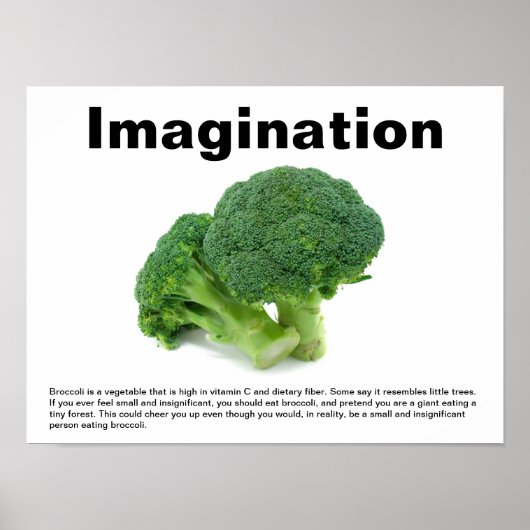 Broccoli Imaginatief eten Poster (Voorkant)