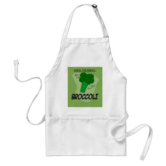 Broccoli is de vijand! standaard schort (Voorkant)