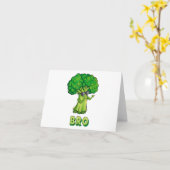 Broccoli is mijn Bro Fitness Veggie Power Vegan Br Kaart (Gele Bloem)