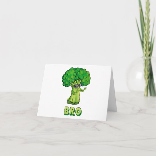 Broccoli is mijn Bro Fitness Veggie Power Vegan Br Kaart (Voorkant)