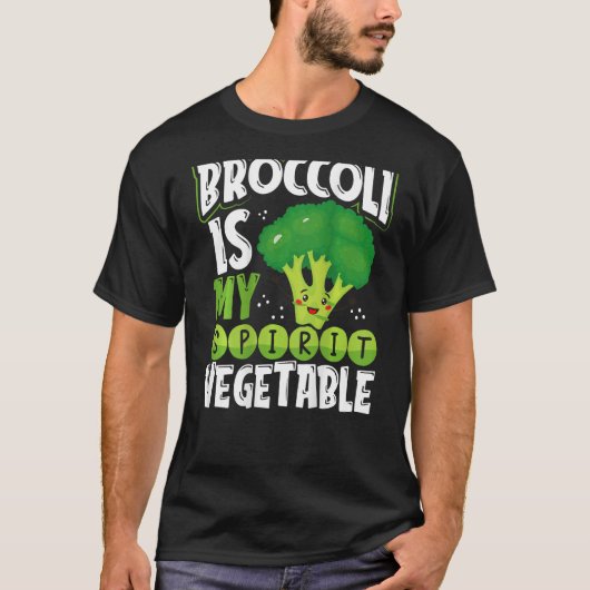 Broccoli Is My Spirit Vegetable Backprint Vegetabl T-shirt (Voorkant)