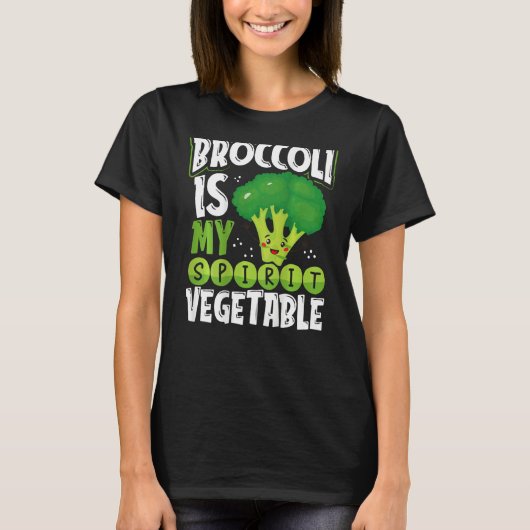 Broccoli Is My Spirit Vegetable Backprint Vegetabl T-shirt (Voorkant)