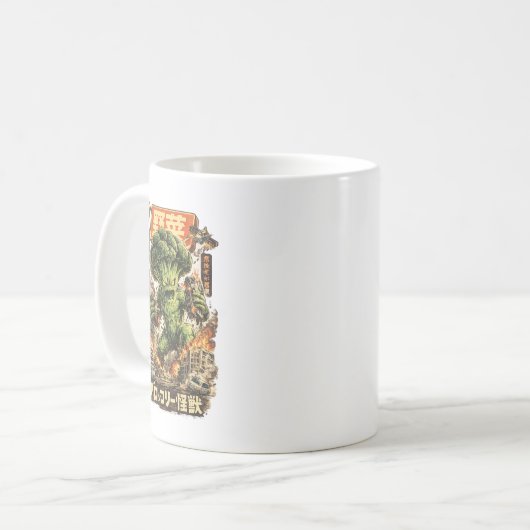 Broccoli Kaiju – Vegetable Apocalypse Koffiemok (Voorkant links)