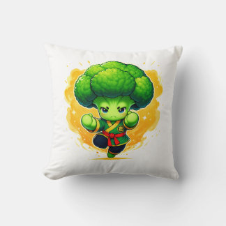 Broccoli Karate Kid — Schattige Groente Krijger Kussen