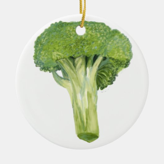 broccoli keramisch ornament (Voorkant)