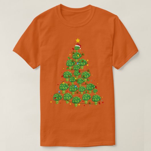 Broccoli kerstboom Funny Broccoli Lover Xmas T-shirt (Design voorkant)