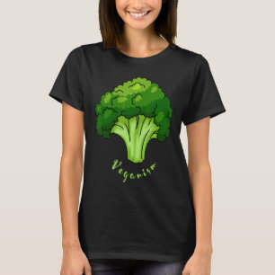 Broccoli Krijt Pro Vegan Humor Ga Vegan Voeding T-shirt
