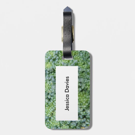 Broccoli Macro Aangepast Bagagelabel (Achterkant verticaal)