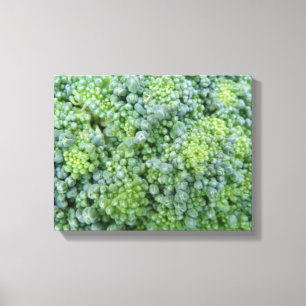 Broccoli Macro Canvasprint Canvas Afdruk