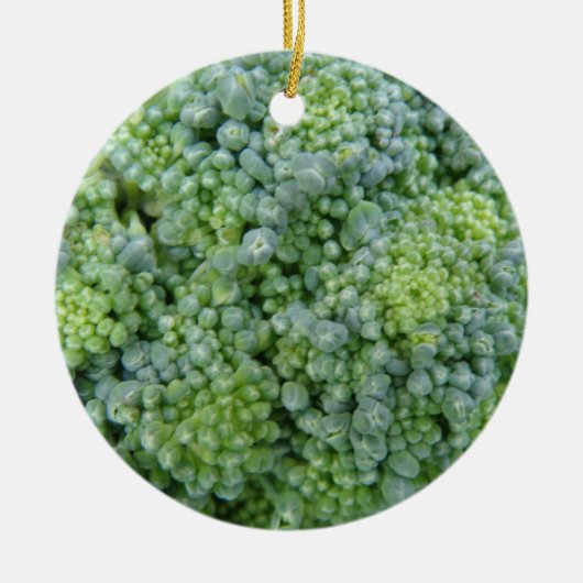 Broccoli Macro Custom Verjaardag Keramisch Ornament (Voorkant)
