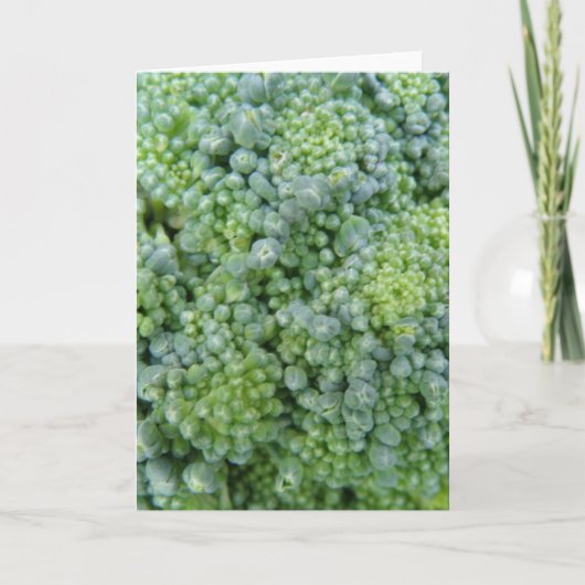 Broccoli Macro Wenskaart Kaart (Voorkant)