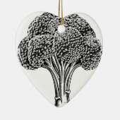 broccoli met retro-houthout keramisch ornament (Rechts)