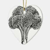 broccoli met retro-houthout keramisch ornament (Links)