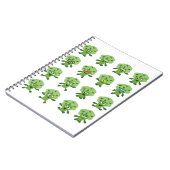 broccoli met verschillende emoties notitieboek (Linkerzijde)