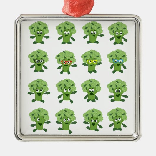 broccoli metalen ornament (Voorkant)