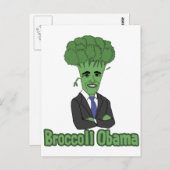 Broccoli Obama Briefkaart (Voorkant / Achterkant)