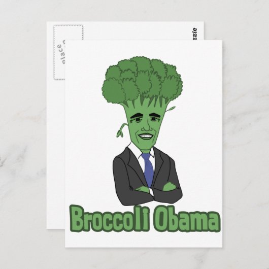 Broccoli Obama Briefkaart (Voorkant / Achterkant)