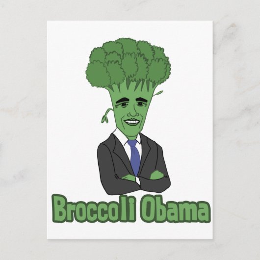 Broccoli Obama Briefkaart (Voorkant)