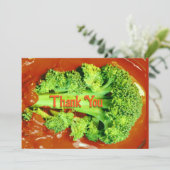 Broccoli Ontstond uit de Rode Foto Hartelijk dank Bedankkaart (Staand voorkant)