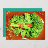 Broccoli Ontstond uit de Rode Foto Hartelijk dank Bedankkaart (Voorkant / Achterkant)