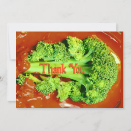 Broccoli Ontstond uit de Rode Foto Hartelijk dank Bedankkaart