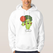 Broccoli op Basketball Sports Hoodie (Voorkant)